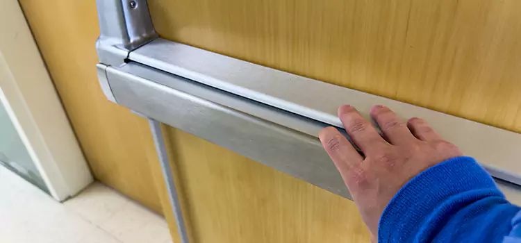 Installing a Push Bar on a Door Elizabeth